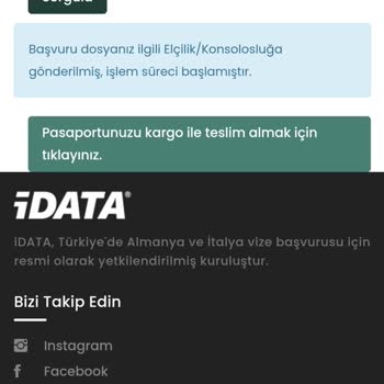 İdata Vize Başvurusu Sorunu
