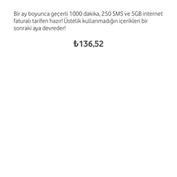 Vodafone Tarifemin 5 Kat Artması