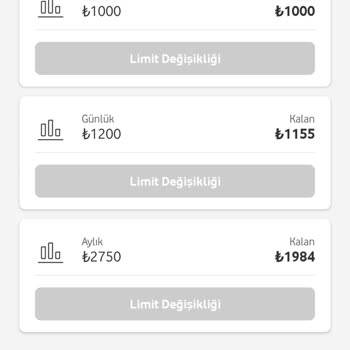 Vodafone Mobil Ödeme Limitim