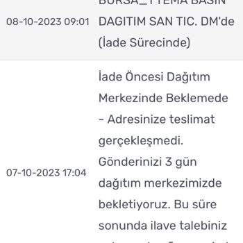 Kargomsende Adrese Gelmeden Sipariş İade Edildi