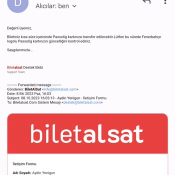 Biletalsat.com Maç Bileti Hala Gelmedi