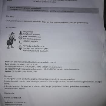 Kaukko Çanta Kaukko Marka Fermuarı Sökülmüş Çanta