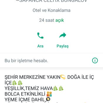 Sapanca Celtix Bungalov Yanıltıyor