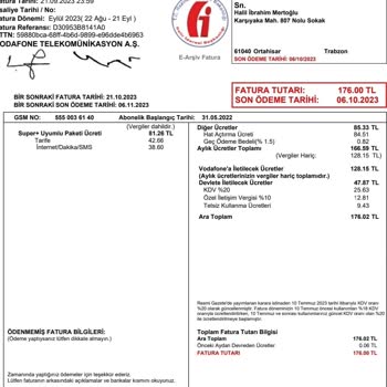 Vodafone Yasal Olmayan Hat Açma Bedeli