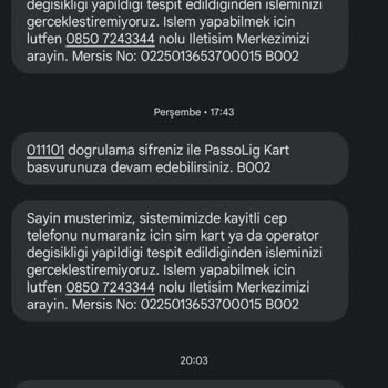 Passo Lig Sim Kart Değişikliği Hatası