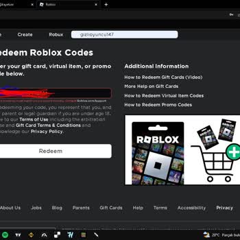 Roblox Farklı Ülkenin Hediye Kartını Kullanma