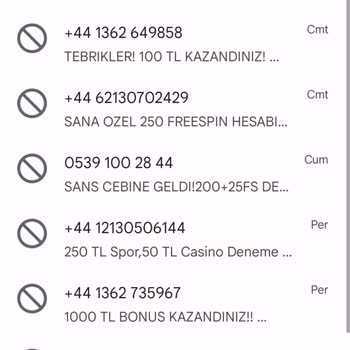Vodafone +44 Kodlu Numaradan Mesaj