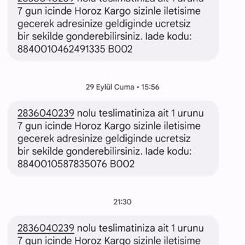 Horoz Lojistik Evden İade Kargo Almıyorlar