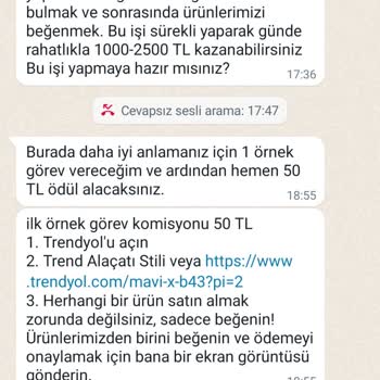WhatsApp Üzerinden Trendyol Aracılığı İle Para Kazanmakla Kandırılma