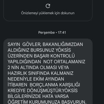 Gençlik ve Spor Bakanlığı Okulumun Notları Sisteme Geç Girmesi Nedeniyle Bursum Kesildi