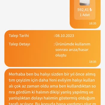 Eliz Home Trendyol'dan Aldığım Halı Sökülmeye Başladı.