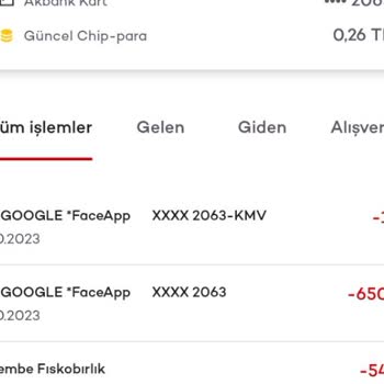 FaceApp Paramın İade Olmasını İstiyorum