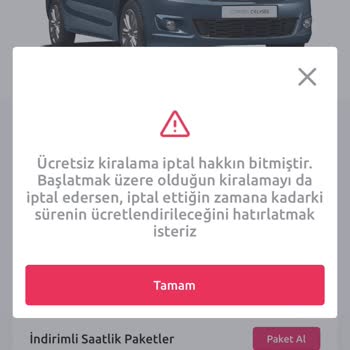 TikTak Kirala Ödeme Ve Aracı Açamama Sorunu Uygulamanın Sürekli Bug A Girmesi