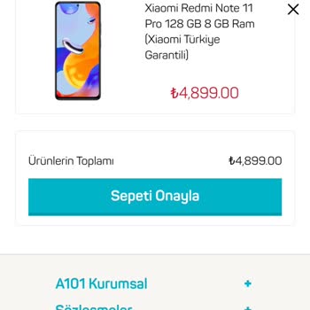 PeP A101 Telefon Alışverişi İade Talebi