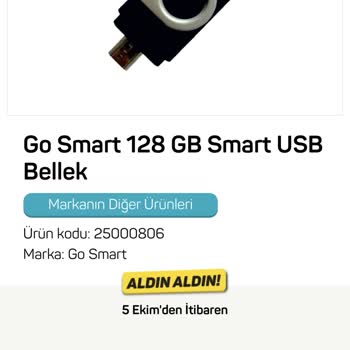 Gosmart 128 GB USB Bellek Bilgisayarımda Görünmüyor