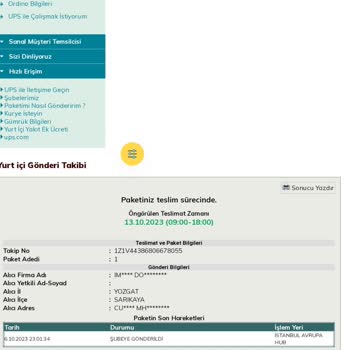 UPS Türkiye'nin Kargo Hizmeti Hakkında Şikayetim