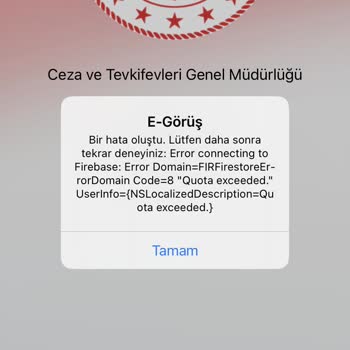 Adalet Bakanlığı E Görüş Hata Veriyor