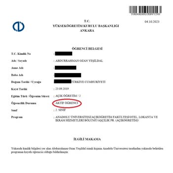 Anadolu Üniversitesi İstanbul Kart Vizeleme Sorunu!