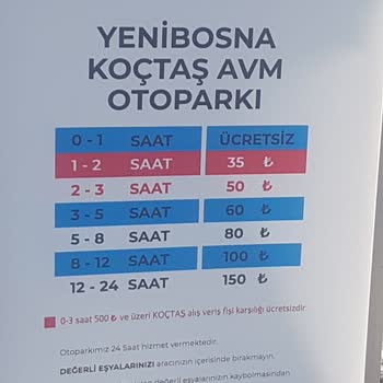 Yenibosna Koçtaş AVM Usulsüz Otopark Ücreti Alımı