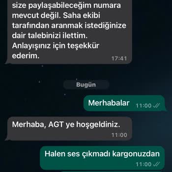AGT Kurye İle İlgili Sorunlar