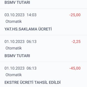 İş Bankası Yat. Hesabi Extra Ve Benzer Ücret Kesintileri