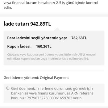 Aliexpress Sipariş İptali Para İadesi Gerçekleştirilmedi