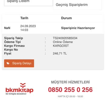 Bkmkitap.com Ürünü Kargolamıyor