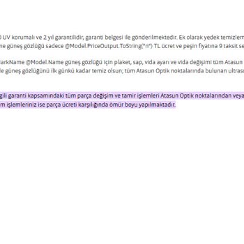 Atasun Optik Gözlük Tamiri Yapılmaması