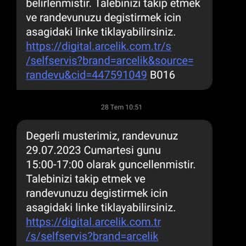 Arçelik Servis Ücret Talebinde Bulunması