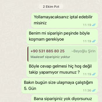 Beyoğlu Şirin Ürün Yollamayıp Parayı Geri Vermiyorlar