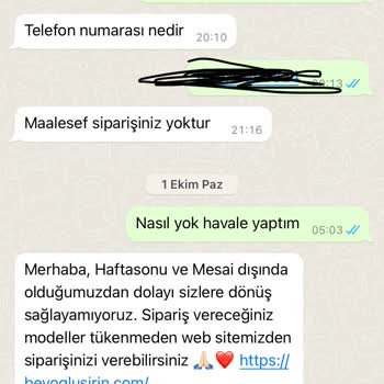 Beyoğlu Şirin Ürün Yollamayıp Parayı Geri Vermiyorlar