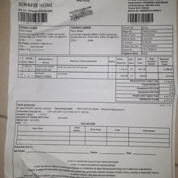 Schafer Kırık Gelen Kargo