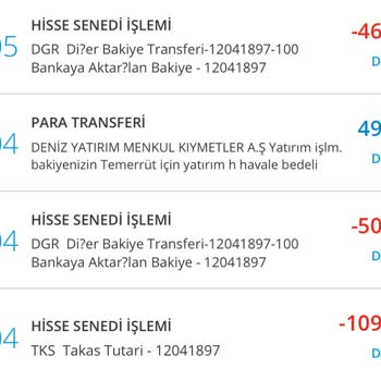 Denizbank Takas Tutarı Para Çekimi