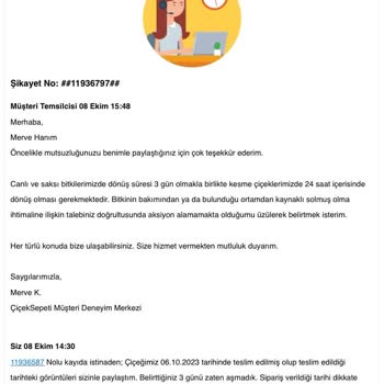 Çiçek Sepeti Kusurlu Ürün