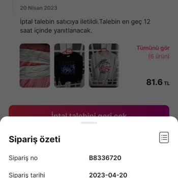 Gardrops Sipariş İptali Olmuyor