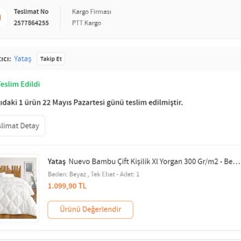 Yataş Bambu Yorgan Tüketiciyi Yanıltan Açıklama