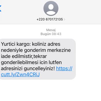 Kargo'dan Saçma Mesaj