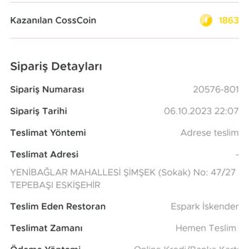 Baydöner Para İadesi Sorunu