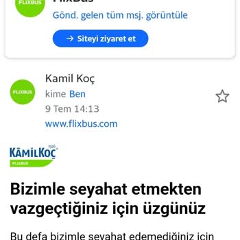 Iyzico Flixbus.com / Kamil Koç Firması Ücret İadesi