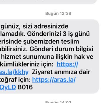 Aras Kargo Verilen Teslimat Saat Aralığı Dışında Gelip Yoktunuz Diyor