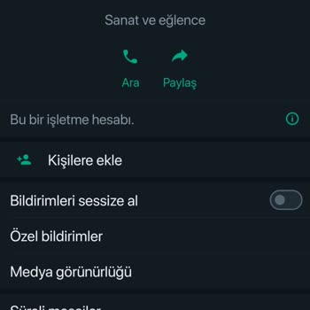 WhatsApp Şikayet İşletme Hesabı