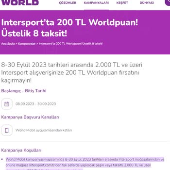 Yapı Kredi Bankası Worldcard World Puan Aldatmacası