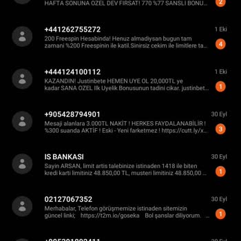 Vodafone'dan Sürekli Mesaj Alıyorum