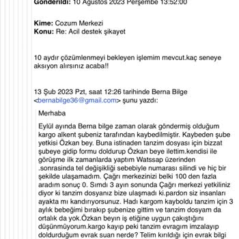 Sürat Kargo Kayıp Kargo Ve Tanzim İşleminin Sonuçlandırılmaması
