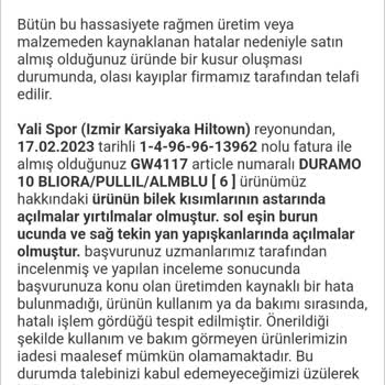 Adidas Ayakkabı 3 Ay İçinde Parçalandı