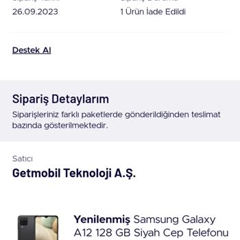 Teknosa Yenilenmiş Telefon İadesi