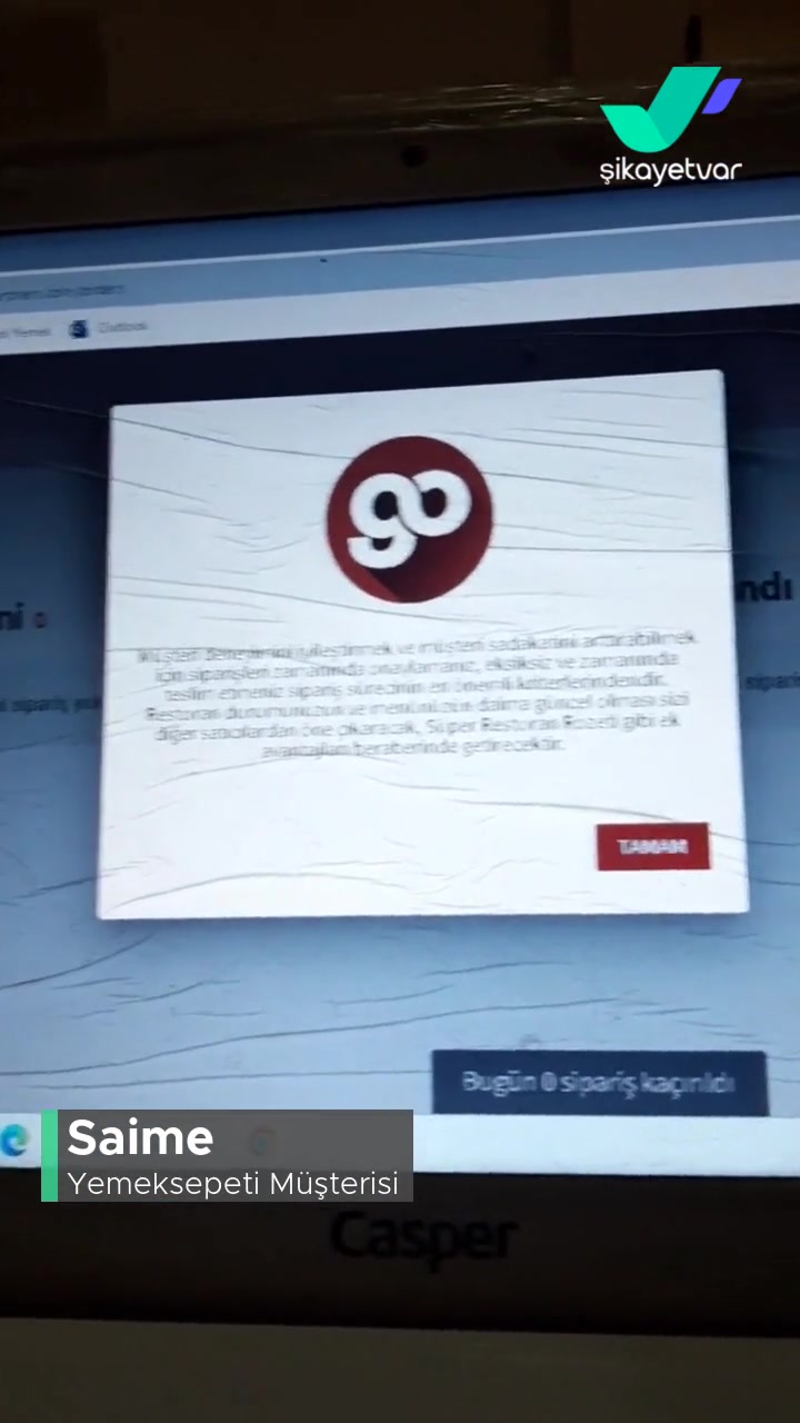 Yemeksepeti Güncelleme Yapmadı! videonun kapak resmi