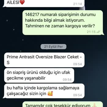 Öykü Fashion 1 Aydır Siparişimi Kargoya Vermediler!