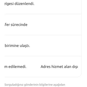 Yurtiçi Kargo Adres Hizmet Dışı