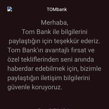 Tombank İzinsiz Açılan Hesap